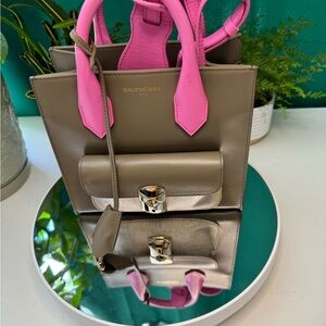 Balenciaga Mini Bag in Pink and Tan